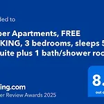 Amber Apartments, Free Parking, 3 Bedrooms, Sleeps 5, 1 En-Suite Plus 1 Bath/Shower Room